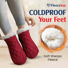 Load image into Gallery viewer, FleeceSox - Fleece-Lined Non-Slip Thermal Slippers Socks (Combo of 2 Sets)
