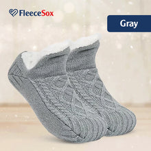 Load image into Gallery viewer, FleeceSox - Fleece-Lined Non-Slip Thermal Slippers Socks (Combo of 2 Sets)
