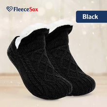 Load image into Gallery viewer, FleeceSox - Fleece-Lined Non-Slip Thermal Slippers Socks (Combo of 2 Sets)
