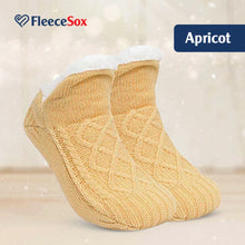 Load image into Gallery viewer, FleeceSox - Fleece-Lined Non-Slip Thermal Slippers Socks (Combo of 2 Sets)
