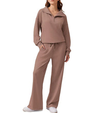 Load image into Gallery viewer, Oversized Sweatshirt Wide Leg Pants Two Piece Set
