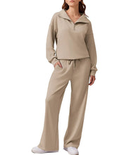 Load image into Gallery viewer, Oversized Sweatshirt Wide Leg Pants Two Piece Set
