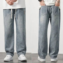 Load image into Gallery viewer, Men&#39;s loose straight jeans
