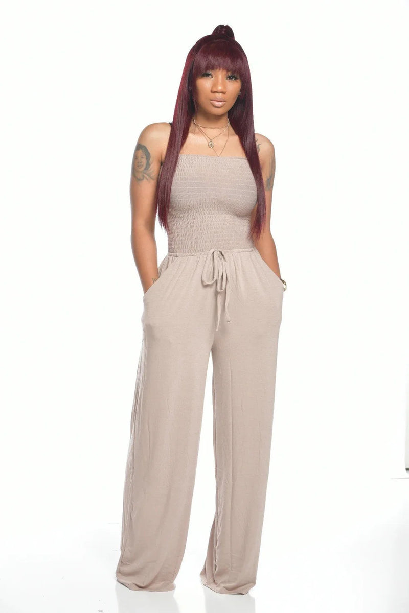 The newest strapless jumpsuit