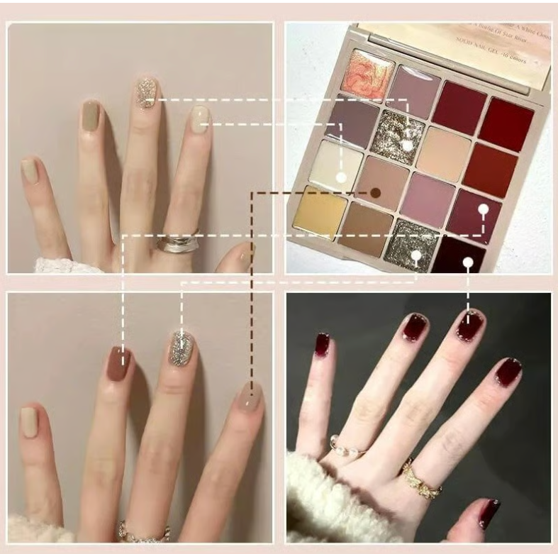 New Model 16 Colors Solid Nail Polish Platter🔥Free phototherapy pen 1psc