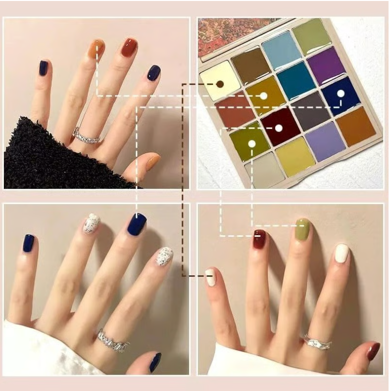 New Model 16 Colors Solid Nail Polish Platter🔥Free phototherapy pen 1psc