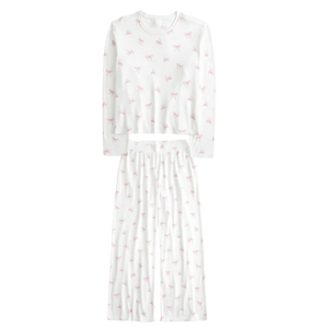 Bow Patterned Pajamas Set