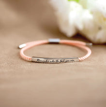 Load image into Gallery viewer, REMEMBER WHO THE F#CK YOU ARE MOTIVATIONAL TUBE BRACELET
