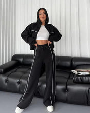 Load image into Gallery viewer, Women Casual Sports Sweatshirt and Jogger Pants (2-piece Set)
