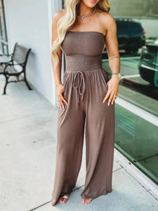 The newest strapless jumpsuit