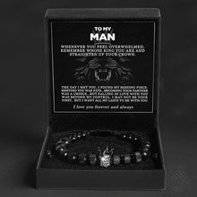 Load image into Gallery viewer, &quot;To My Man - Straighten Your Crown&quot; Bracelet Gift Set
