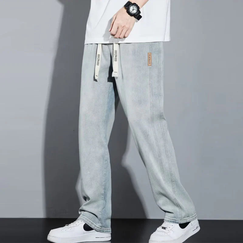 Men's loose straight jeans