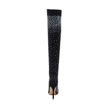 Load image into Gallery viewer, Hot Sale: Sparkly Faux Diamonds Knee High Boots
