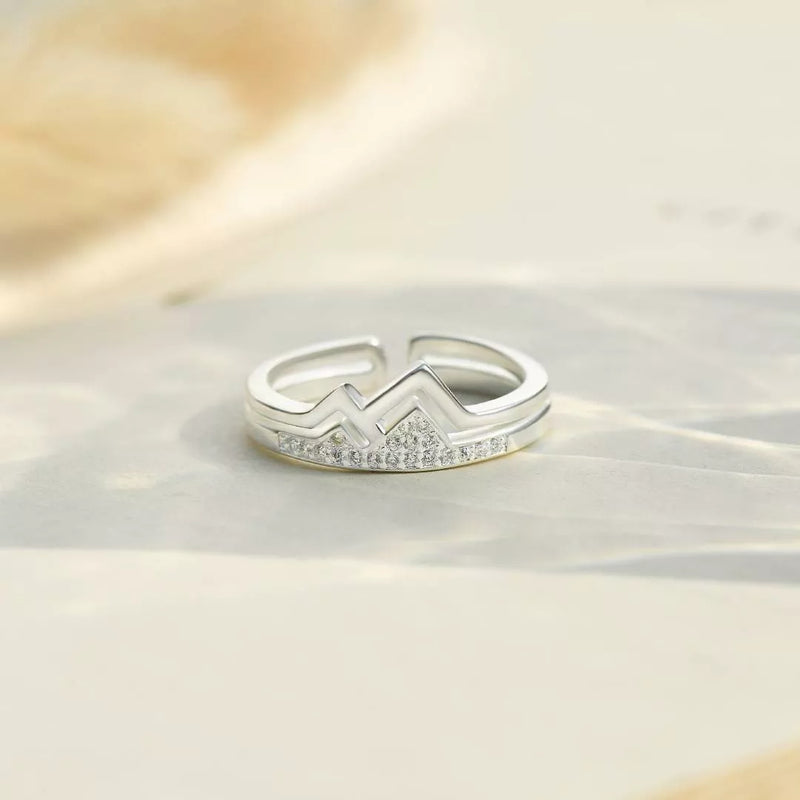 To My Daughter The Climb Pave Mountain Ring
