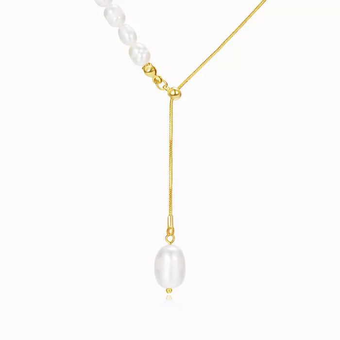 To My Wife Adjustable Pearl Necklace
