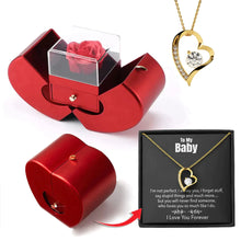 Load image into Gallery viewer, FOREVER LOVE NECKLACE - WITH REAL ROSE - TO MY BABY
