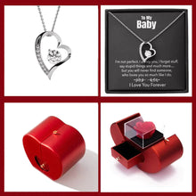 Load image into Gallery viewer, FOREVER LOVE NECKLACE - WITH REAL ROSE - TO MY BABY
