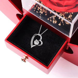 FOREVER LOVE NECKLACE - WITH REAL ROSE - TO MY BABY